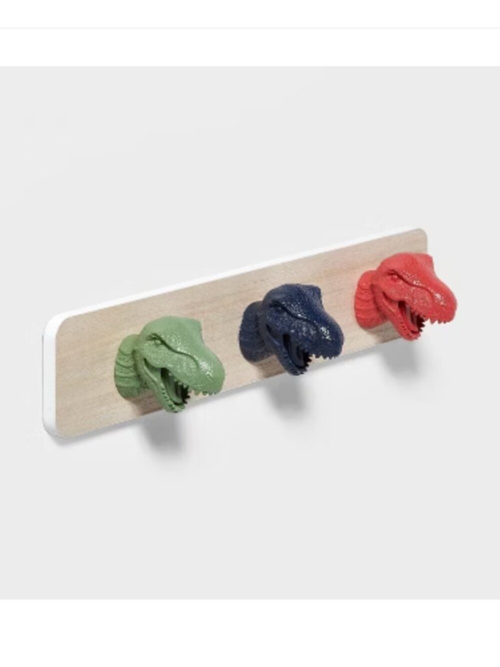 Pillowfort Kids Dinosaur Wood Green Blue Orange Hook Coat Hat Wall Rack Hanger